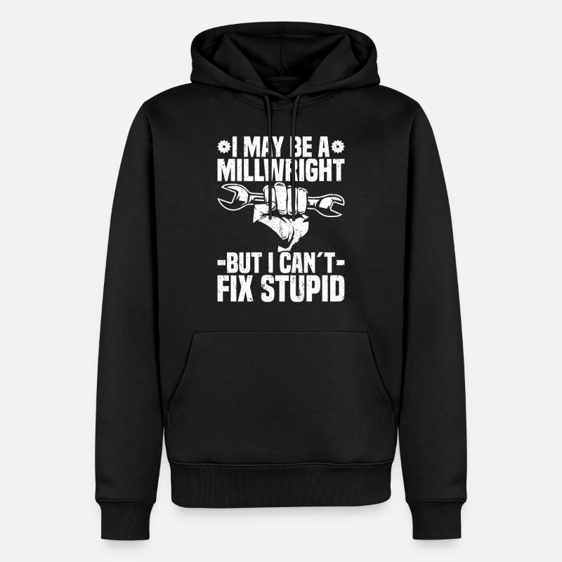 Mühlenbauer Mühlenbauer - Männer Premium Bio Hoodie - Schwarz