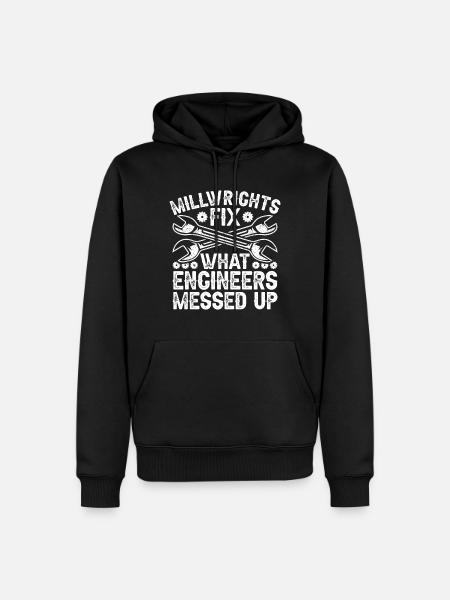 Millwright Millwrights - Men’s Premium Organic Hoodie - black