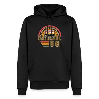 2008 Vintage Original 2008 Geburtstagsgeschenk - Männer Premium Bio Hoodie - Schwarz - Vorne - Nico (187cm)