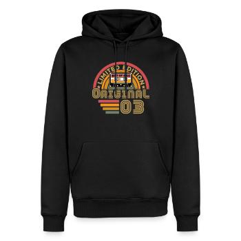 2003 Vintage Original 2003 Geburtstagsgeschenk - Männer Premium Bio Hoodie - Schwarz - Vorne - Nico (187cm)
