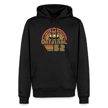 1952 Vintage Original 1952 Geburtstagsgeschenk - Männer Premium Bio Hoodie - Schwarz - Vorne - Nico (187cm)