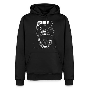 Anarchy Fan Skull avec Mohawk Crazy Antisocial Pu - Sweat à capuche Premium bio Homme - noir - Devant - Nico (187cm)