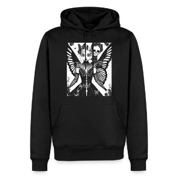 Fairycore Aesthetics Skeleton Fairy Goth Grunge G - Men’s Premium Organic Hoodie - black - Front - Nico (187cm)