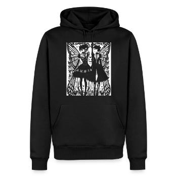 Fairycore Ästhetik Grunge Skelett Fee Goth G - Männer Premium Bio Hoodie - Schwarz - Vorne - Nico (187cm)
