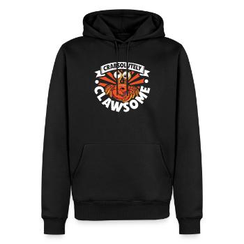 Crabe crabe crabe chuchoteur crabe crabe chasse pêcheur pêcheur - Sweat à capuche Premium bio Homme - noir - Devant - Nico (187cm)