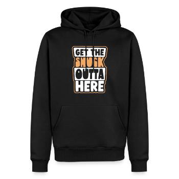 Amateur d’huîtres Drôle d’huître - Sweat à capuche Premium bio Homme - noir - Devant - Nico (187cm)