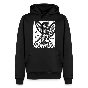 Fairycore Esthétique Squelette Fée Goth Grunge G - Sweat à capuche Premium bio Homme - noir - Devant - Nico (187cm)