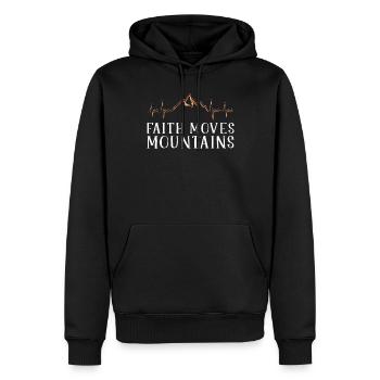 Glaube Versetzt Berge Christlicher Gläubiger - Männer Premium Bio Hoodie - Schwarz - Vorne - Nico (187cm)