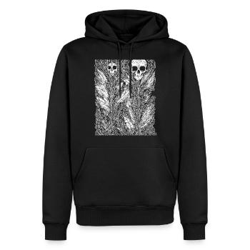 Renards Fleur de cerisier japonais Kitsune Renard - Sweat à capuche Premium bio Homme - noir - Devant - Nico (187cm)