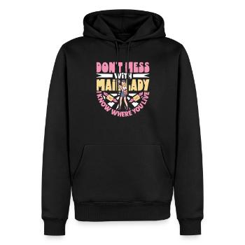 Commis des postes Postlady Postman Post Office - Sweat à capuche Premium bio Homme - noir - Devant - Nico (187cm)