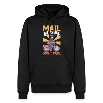 Commis des postes Postlady Postman Post Office - Sweat à capuche Premium bio Homme - noir - Devant - Nico (187cm)