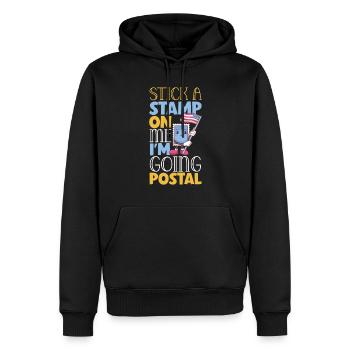 Postal worker mail lady postman mail - Men’s Premium Organic Hoodie - black - Front - Nico (187cm)
