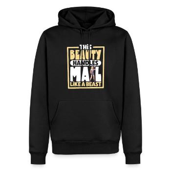 Postal worker mail lady postman mail - Men’s Premium Organic Hoodie - black - Front - Nico (187cm)