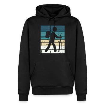 Hiking Hiking Gift Sayings - Men’s Premium Organic Hoodie - black - Front - Nico (187cm)