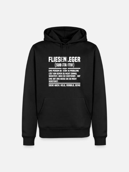 Fliesenleger - Männer Premium Bio Hoodie - Schwarz