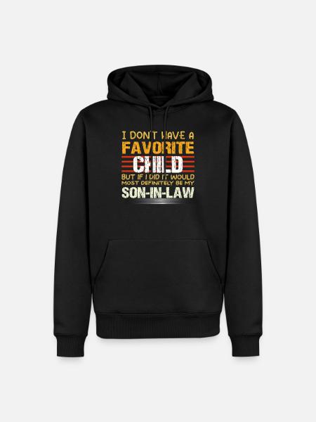 Mon gendre est mon enfant préféré - Herre Premium økologisk hoodie - sort