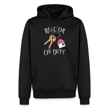 Real Estate Agent Realtor Home Closing Investor - Men’s Premium Organic Hoodie - black - Front - Nico (187cm)
