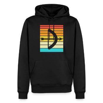 Archery Gift Saying Archery - Men’s Premium Organic Hoodie - black - Front - Nico (187cm)