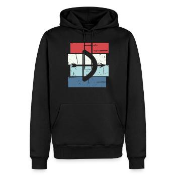 Archery Gift Saying Archery - Men’s Premium Organic Hoodie - black - Front - Nico (187cm)