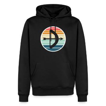 Archery Gift Saying Archery - Men’s Premium Organic Hoodie - black - Front - Nico (187cm)