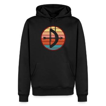 Archery Gift Saying Archery - Men’s Premium Organic Hoodie - black - Front - Nico (187cm)