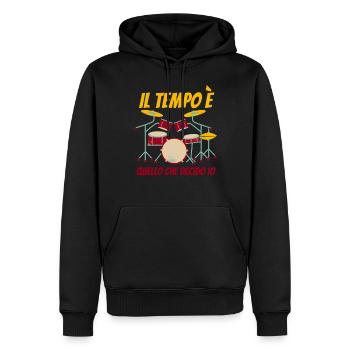 Il Tempo Quello Che Decido Io Strumento Rocknroll - Männer Premium Bio Hoodie - Schwarz - Vorne - Nico (187cm)