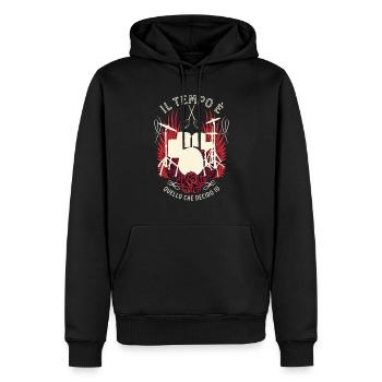 Il Tempo Quello Che Decido Io Strumento Musicale - Männer Premium Bio Hoodie - Schwarz - Vorne - Nico (187cm)