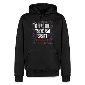 Stamp Flight Travel Holiday Cruise - Men’s Premium Organic Hoodie - black - Front - Nico (187cm)