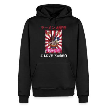 Japan ich liebe Ramen japanische Nudeln - Männer Premium Bio Hoodie - Schwarz - Vorne - Nico (187cm)