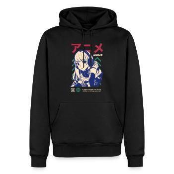 Japan Japanisches Manga Girl Game Gaming Gamergirl - Männer Premium Bio Hoodie - Schwarz - Vorne - Nico (187cm)