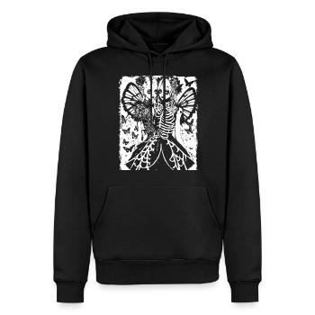 Fairycore Aesthetics Skeleton Fairy Goth Grunge G - Men’s Premium Organic Hoodie - black - Front - Nico (187cm)