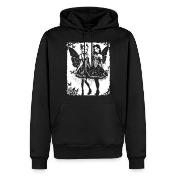 Fairycore Ästhetik Skelett Fee Goth Grunge G - Männer Premium Bio Hoodie - Schwarz - Vorne - Nico (187cm)