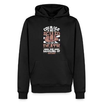 Cowboy Barn Bull Rider Rodeo Country Western - Männer Premium Bio Hoodie - Schwarz - Vorne - Nico (187cm)