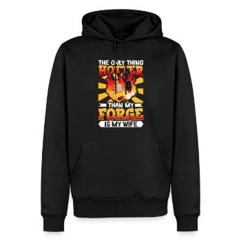 Schmied Metallarbeiter Klingenschmied Metall - Männer Premium Bio Hoodie - Schwarz - Vorne - Nico (187cm)