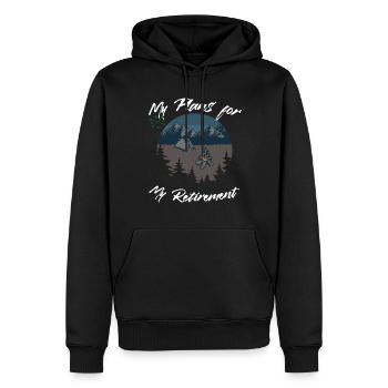 Camping Camper Rente Rentnerplanung - Männer Premium Bio Hoodie - Schwarz - Vorne - Nico (187cm)