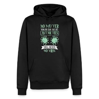 Funny pharmacien pharmacie technicien en pharmacie - Sweat à capuche Premium bio Homme - noir - Devant - Nico (187cm)