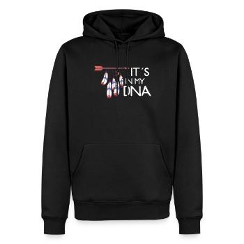 Aborigènes indiens Histoire des peuples autochtones - Sweat à capuche Premium bio Homme - noir - Devant - Nico (187cm)