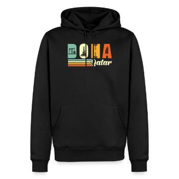 Doha-katar-souvenir - Männer Premium Bio Hoodie - Schwarz - Vorne - Nico (187cm)