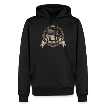 Souvenir Big Sky Montana - Sweat à capuche Premium bio Homme - noir - Devant - Nico (187cm)
