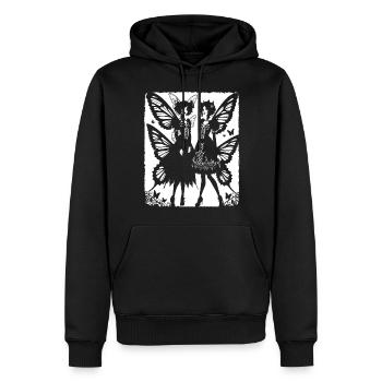Fairycore Esthétique Squelette Fée Goth Gothique G - Sweat à capuche Premium bio Homme - noir - Devant - Nico (187cm)
