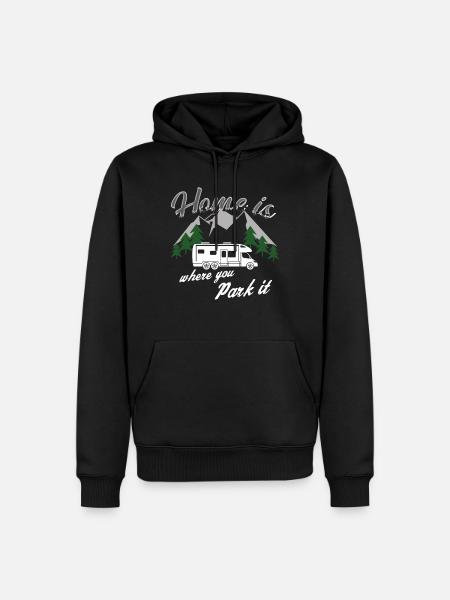 Camping camper funny saying - Men’s Premium Organic Hoodie - black