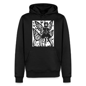 Fairycore Ästhetik Grunge Skelett Fee Goth G - Männer Premium Bio Hoodie - Schwarz - Vorne - Nico (187cm)