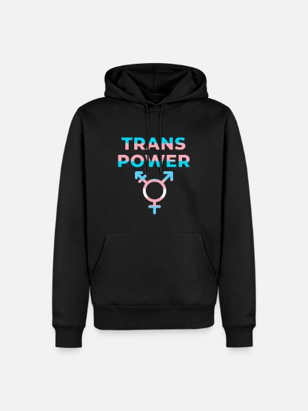 Trans Power - Männer Premium Bio Hoodie - Schwarz