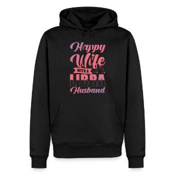 Waage Glückliche Frau mit Wasserman Ehemann - Männer Premium Bio Hoodie - Schwarz - Vorne - Nico (187cm)