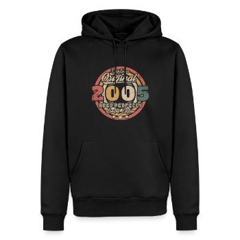 Original 2005 Vintage Rétro Cadeau D'anniversaire - Sweat à capuche Premium bio Homme - noir - Devant - Nico (187cm)