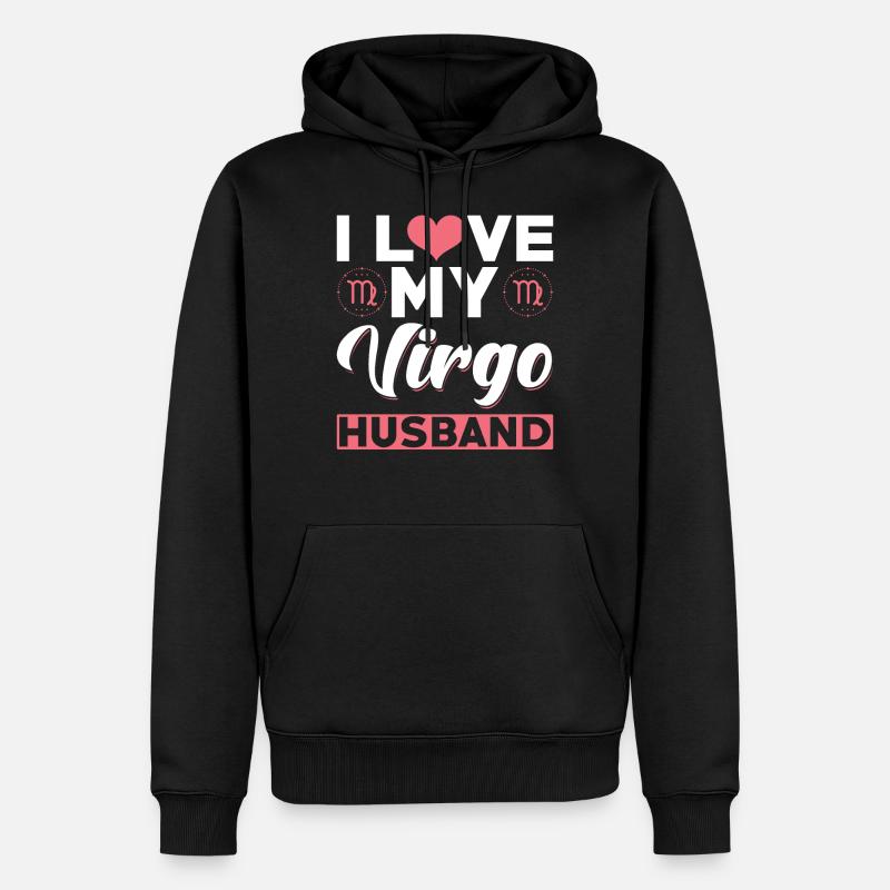 J’aime mon mari vierge - Sweat à capuche Premium bio Homme - noir