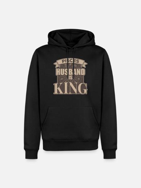Pisces husband is king - Men’s Premium Organic Hoodie - black