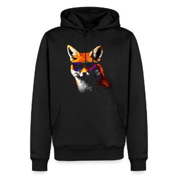 Fuchs Tierliebhaber Geschenk Tier Sonnenbrille - Männer Premium Bio Hoodie - Schwarz - Vorne - Nico (187cm)