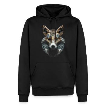 Fuchs Tierliebhaber Geschenk Wildtier Tier Motiv - Männer Premium Bio Hoodie - Schwarz - Vorne - Nico (187cm)