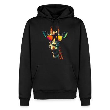 Girafe Animal Afrique Cadeau Animal Lover Zoo - Sweat à capuche Premium bio Homme - noir - Devant - Nico (187cm)